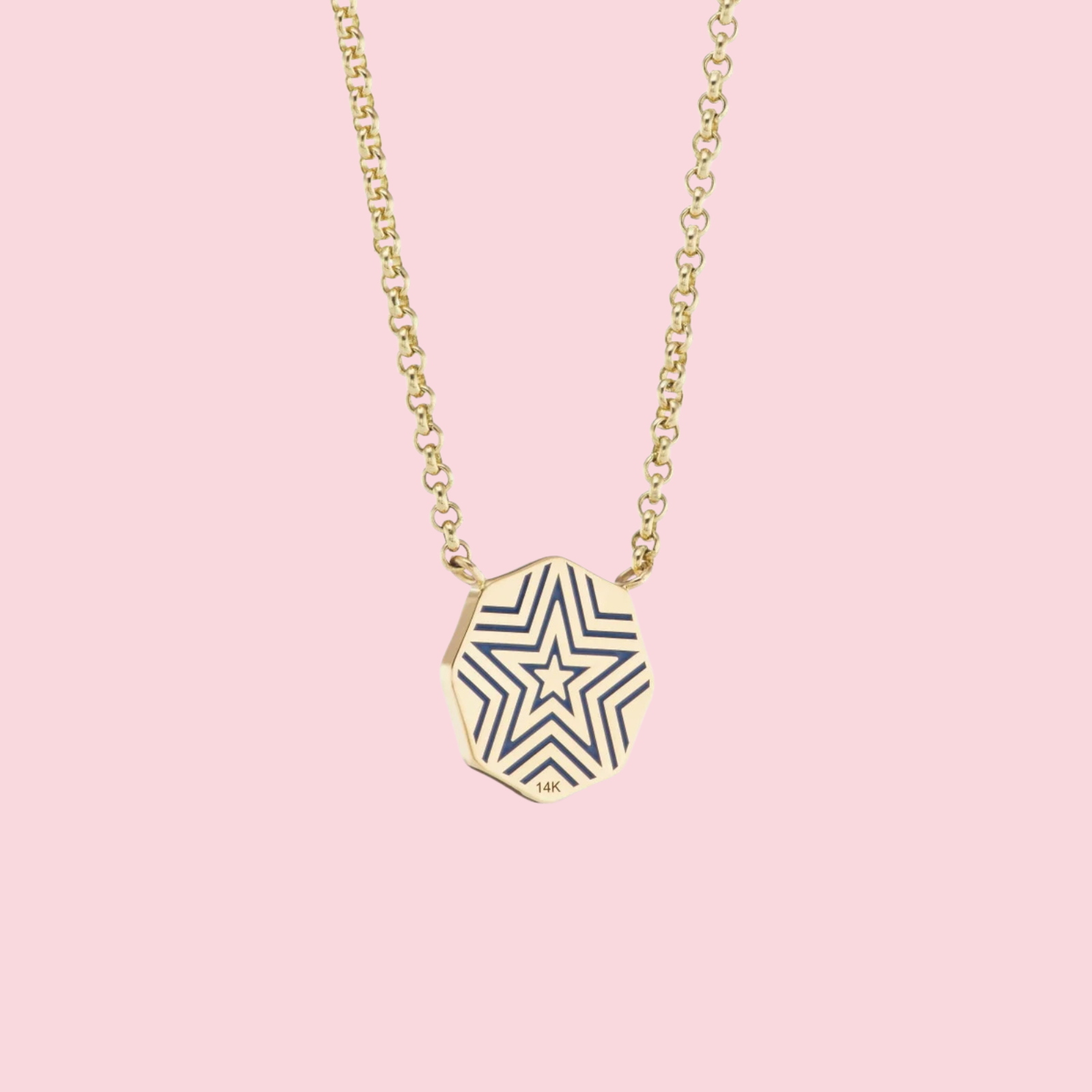 Mini Blue Sapphire Porta Fortuna Necklace