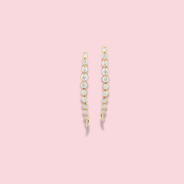 River Earrings with Diamonds