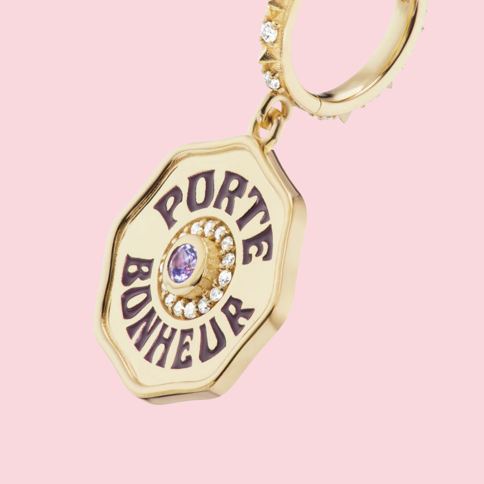 Mini Porte Bonheur Earrings Tanzanite