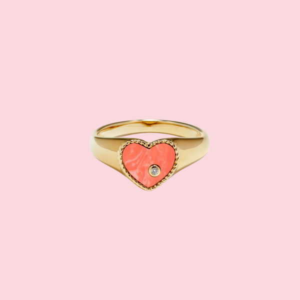 Baby Chevaliere Coeur Coral