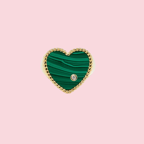 Chevaliere Coeur Malachite