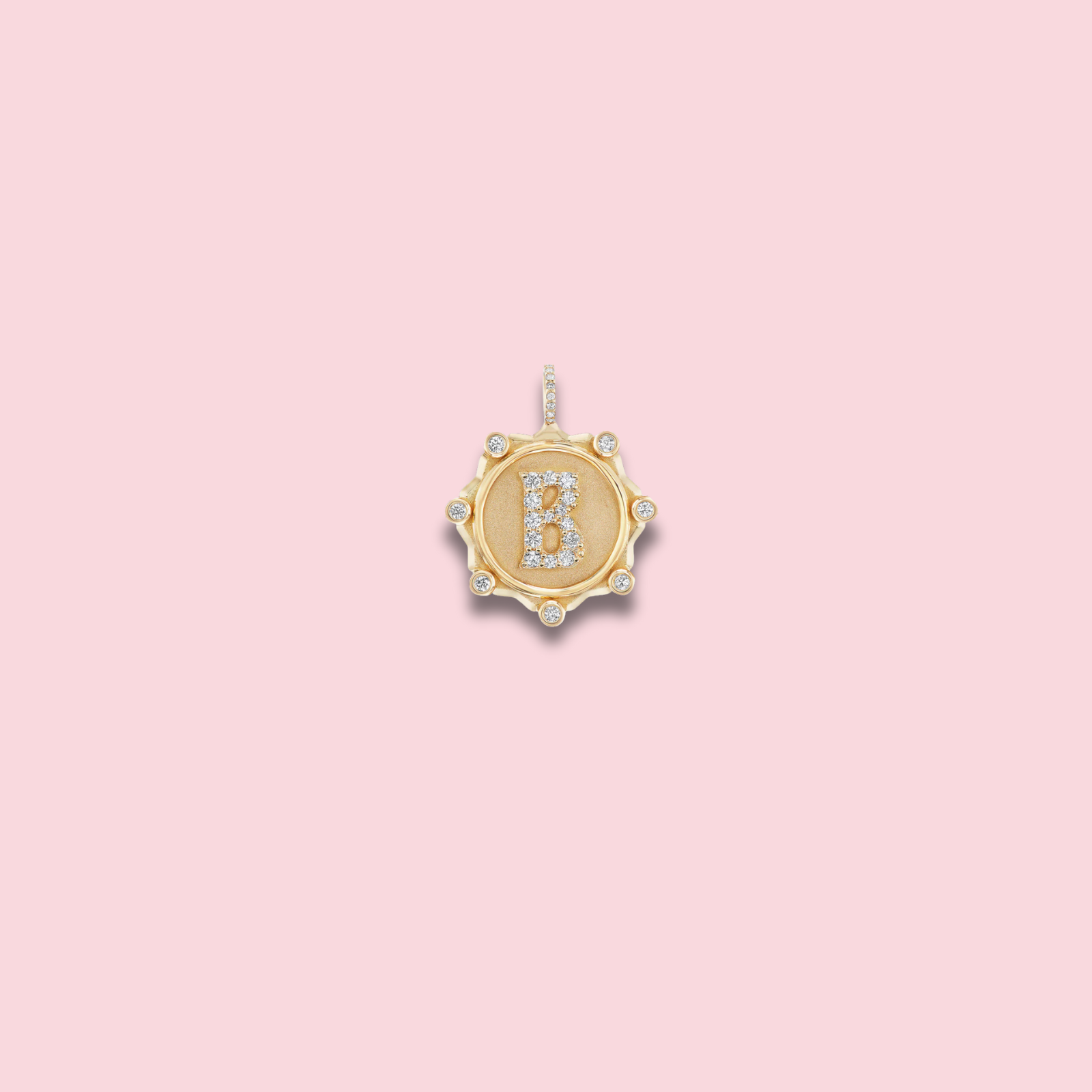 Alphabet Coin Pavé Charm
