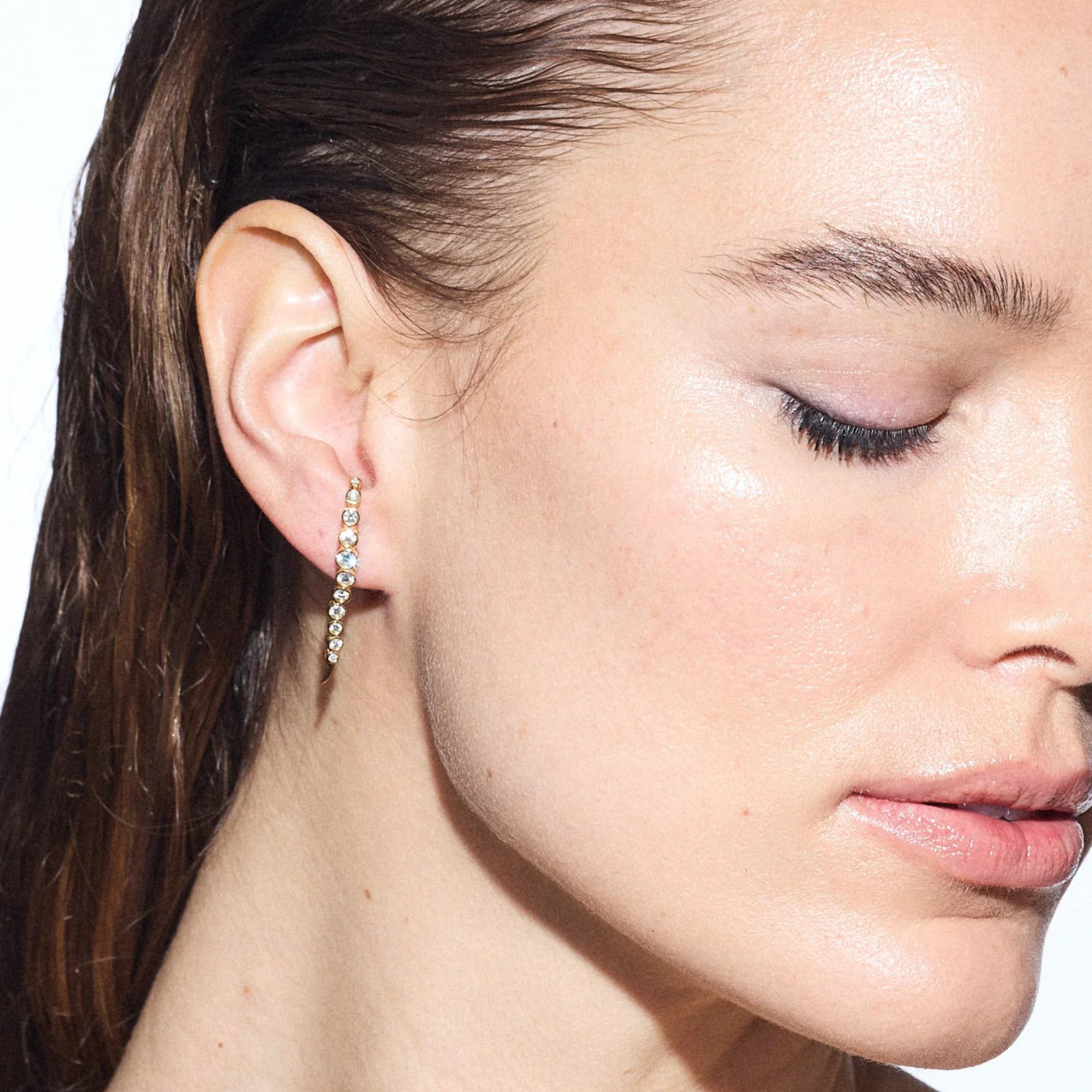 River Earrings with Diamonds