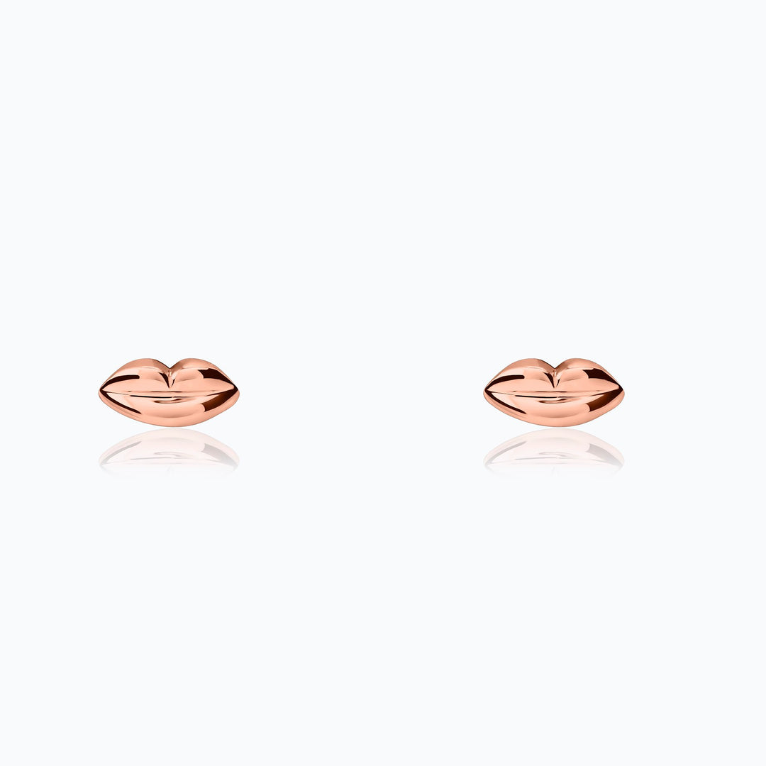 BÉSAME ROSE GOLD STUD EARRINGS - Millo Jewelry
