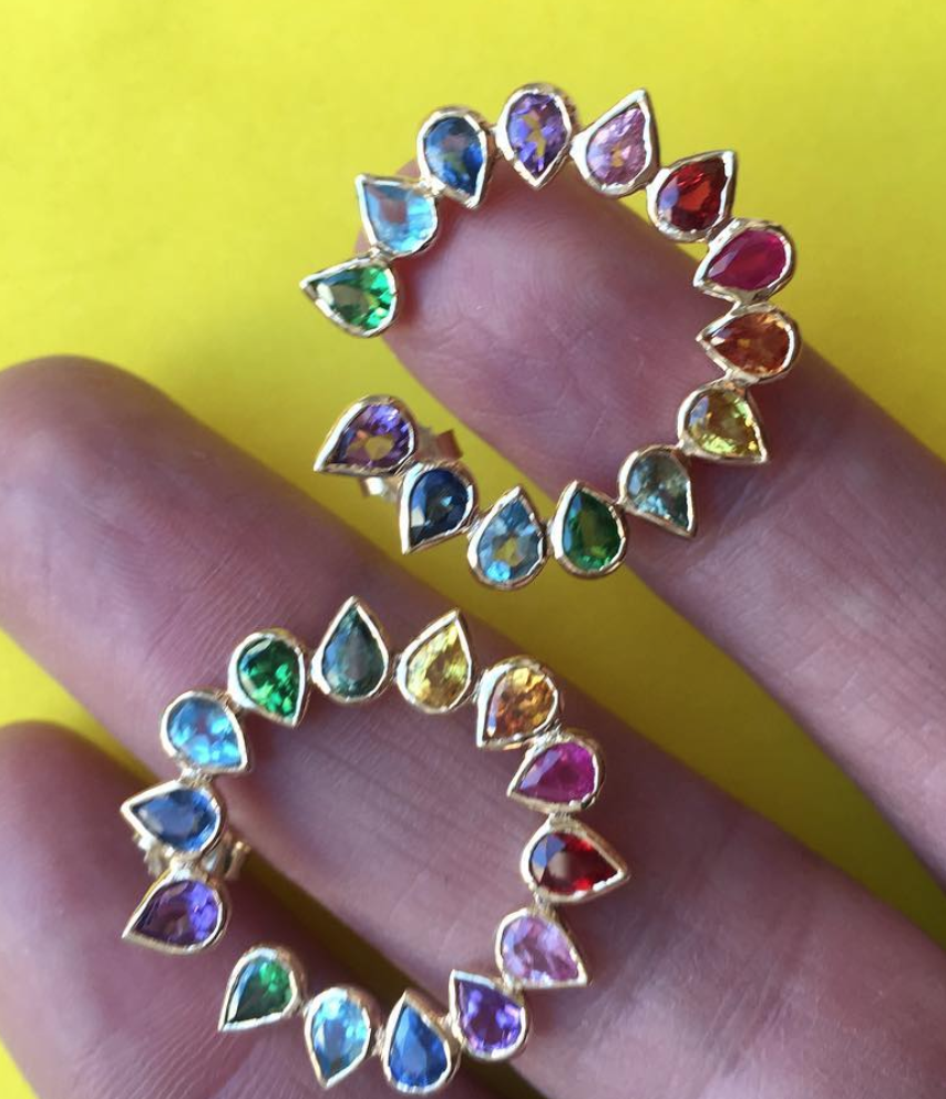 Rainbow Circle Loop - Millo Jewelry