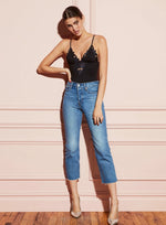 Load image into Gallery viewer, LILY EMBROIDERY V-NECK PLUNGE BODYSUIT - Millo Jewelry
