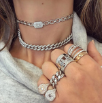 Load image into Gallery viewer, Shay Fine Jewelry &quot;Essential Pave Baguette Square Link Choker&quot; - Millo Jewelry