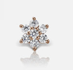 Load image into Gallery viewer, 4.5mm Diamond Flower Threaded Stud - Millo Jewelry
