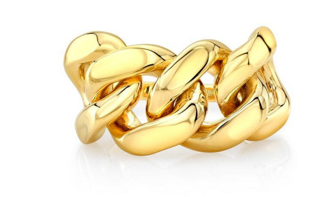 cuban link ring gold