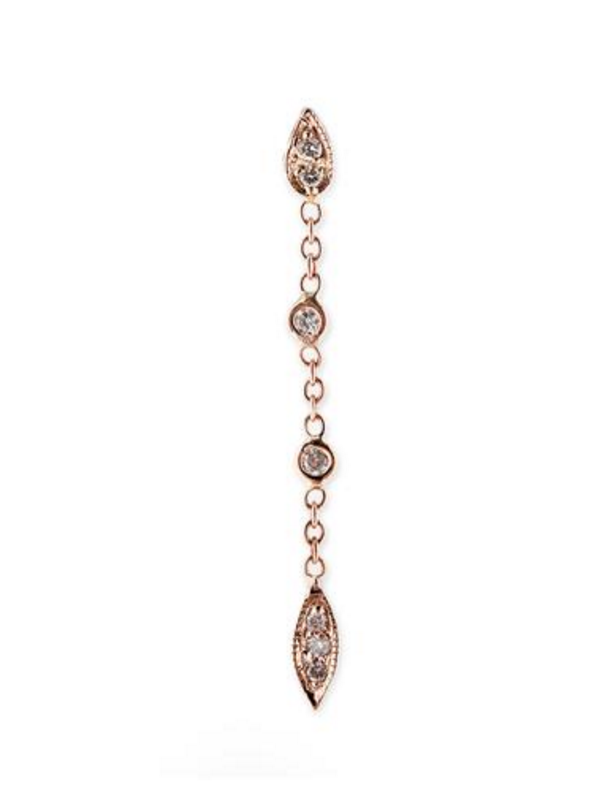 Jacquie Aiche "2 Diamond Tinkerbell Chain Stud" - Millo Jewelry