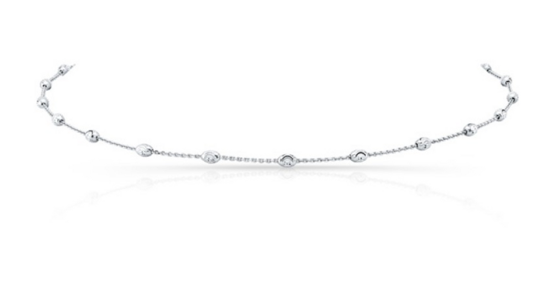 14K Gold Diamond Cut Beaded Chain Necklace - Millo Jewelry