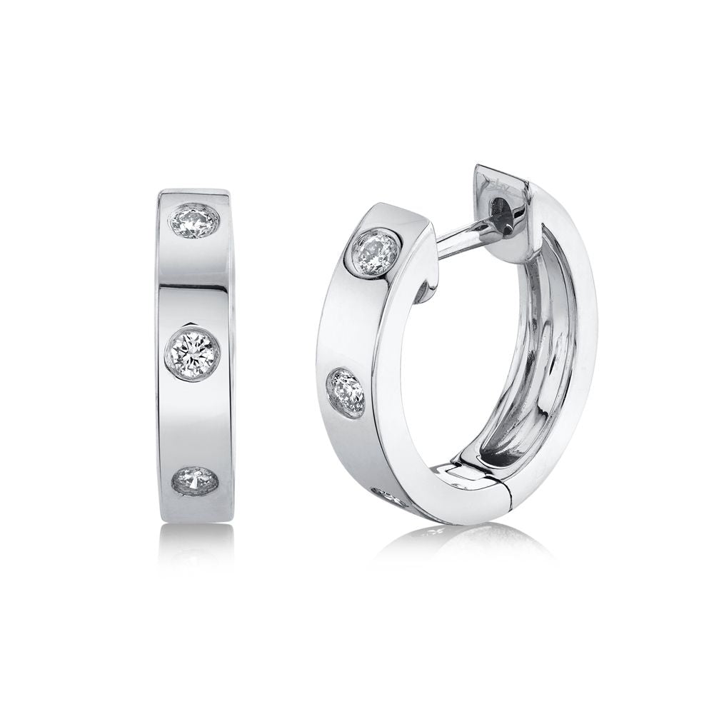 DIAMOND MINI HUGGIE EARRING - Millo Jewelry