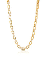Load image into Gallery viewer, BOXY PAVE CHAIN NECKLACE- GOLD - Millo Jewelry
