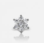 Load image into Gallery viewer, 4.5mm Diamond Flower Threaded Stud - Millo Jewelry
