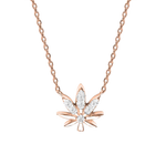 Load image into Gallery viewer, Leaf Chain Gold and Diamonds Necklace - Millo Jewelry
