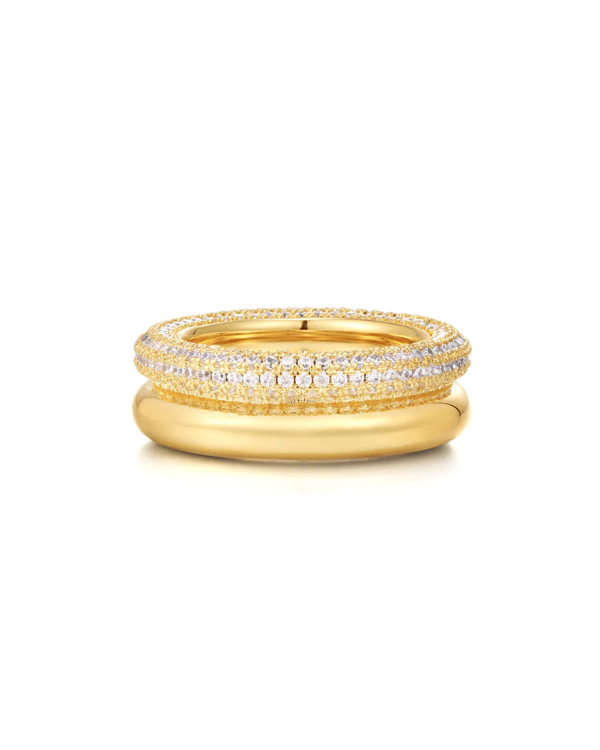 DOUBLE AMALFI RING- GOLD - Millo Jewelry