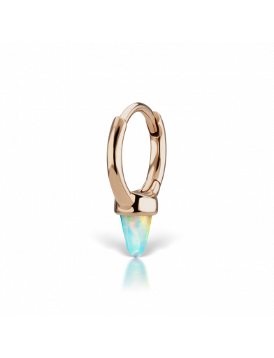 6.5mm Single Short Opal Spike Non-Rotating Clicker - Millo Jewelry