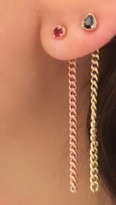 Millo Jeweled Chain Earrings - Millo Jewelry