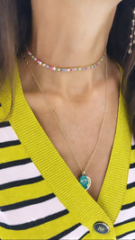 Load image into Gallery viewer, Multicolor Precious Stone Tennis Choker - Millo Jewelry
