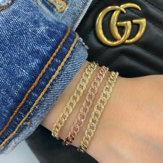 Small Diamond Cuban Chain Bracelet - Millo Jewelry