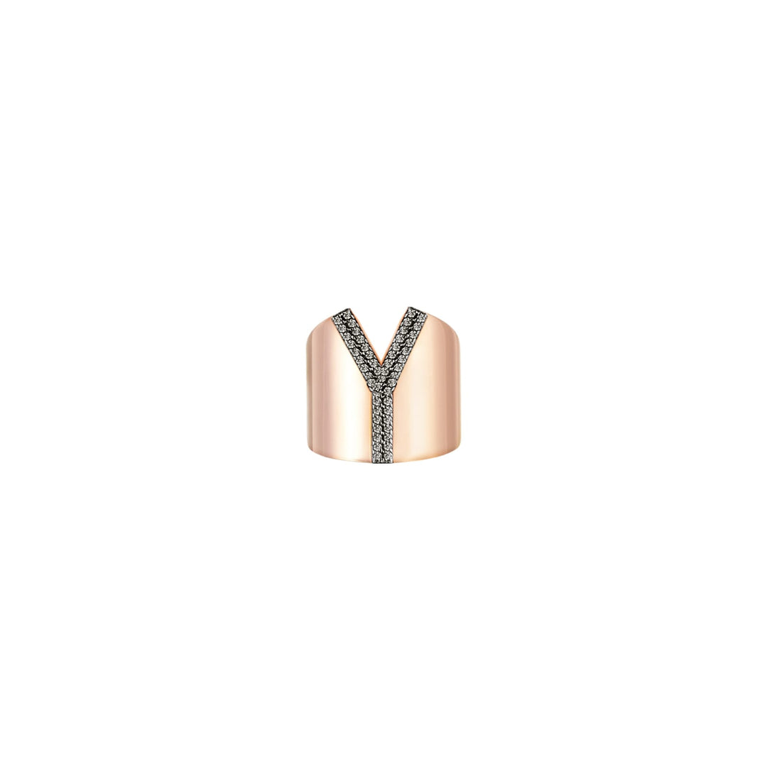 Kismet By Milka "Y Ring Champagne Diamond" - Millo Jewelry