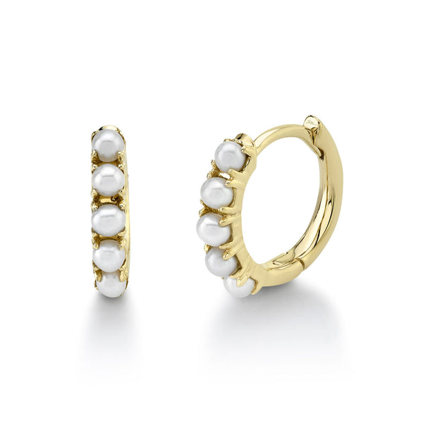 CULTURED PEARL HUGGIE EARRING - Millo Jewelry