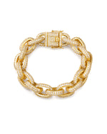 Load image into Gallery viewer, OZZIE PAVE CHAIN BRACELET- GOLD - Millo Jewelry
