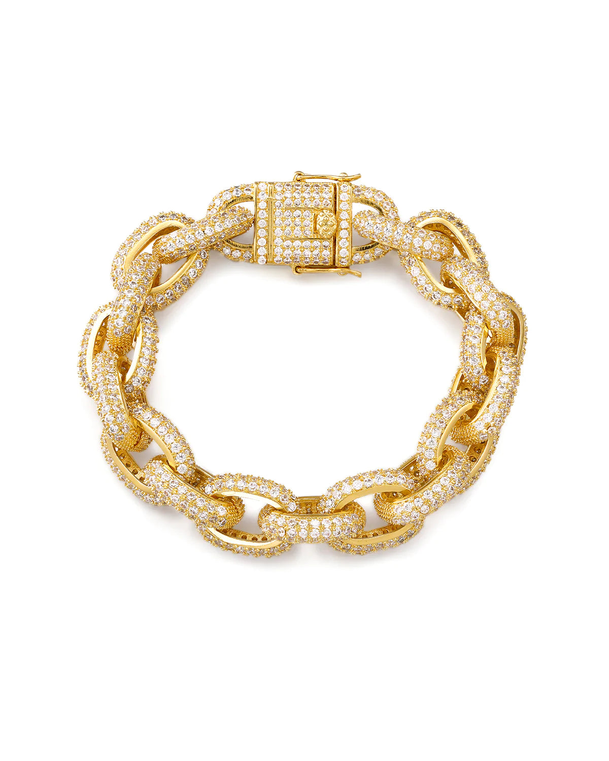 OZZIE PAVE CHAIN BRACELET- GOLD - Millo Jewelry