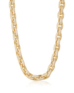 Load image into Gallery viewer, OZZIE PAVE CHAIN NECKLACE- GOLD - Millo Jewelry
