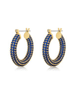 Load image into Gallery viewer, PAVE BABY AMALFI HOOPS - Millo Jewelry
