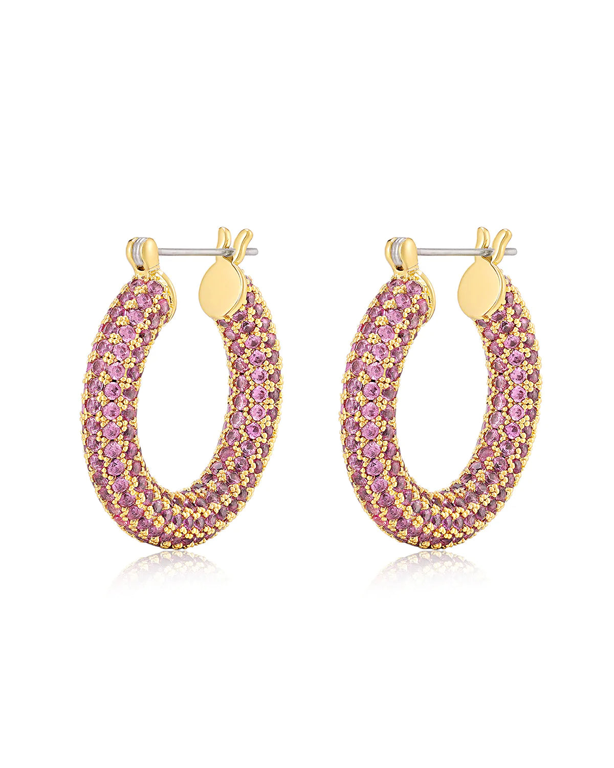 PAVE BABY AMALFI HOOPS - Millo Jewelry