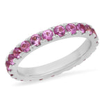 Load image into Gallery viewer, Large Pink Sapphire Eternity Band - Millo Jewelry