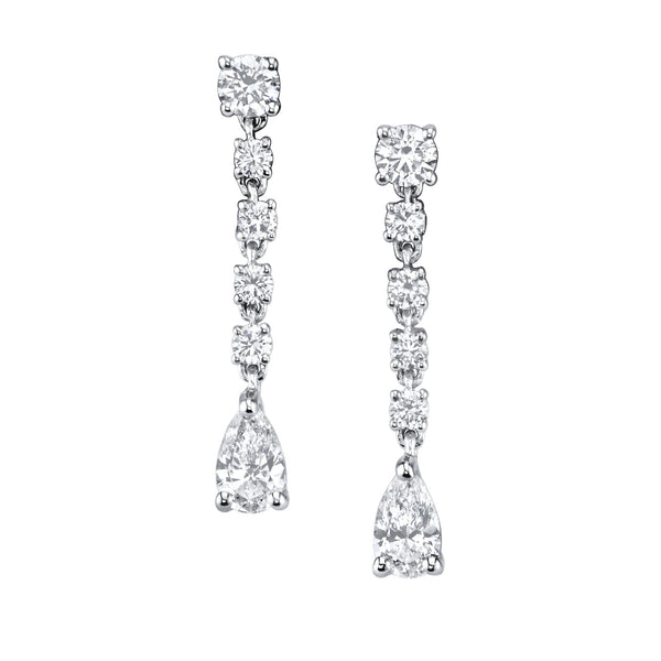 Small Rope Earrings w/ Pear Drops - Millo Jewelry