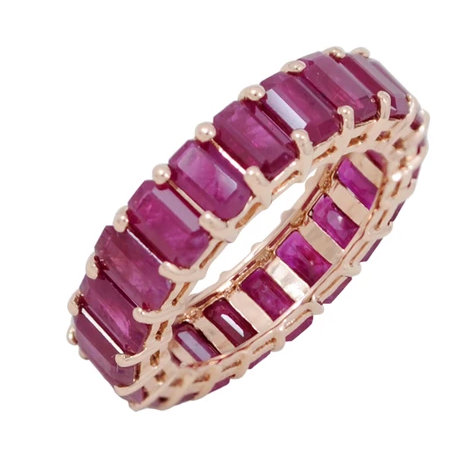 Ruby Ring Emerald Cut - Millo Jewelry