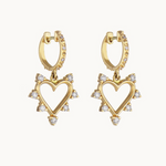 Load image into Gallery viewer, Open Heart Spiked Earrings - Millo Jewelry
