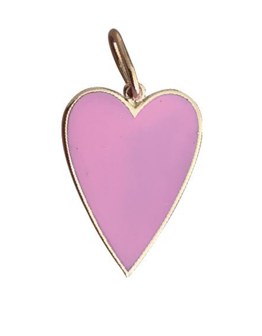 Enamel Modern Heart Charm - Millo Jewelry