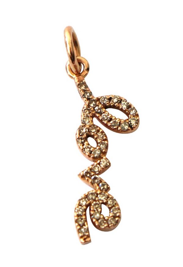 Small Script Love Charm - Millo Jewelry