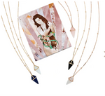 Load image into Gallery viewer, ROSE QUARTZ PENDULUM NECKLACE - Millo Jewelry