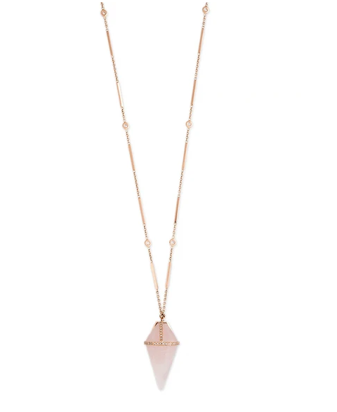 ROSE QUARTZ PENDULUM NECKLACE - Millo Jewelry