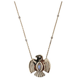 Load image into Gallery viewer, PAVE MOONSTONE EAGLE NECKLACE - Millo Jewelry