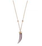 Load image into Gallery viewer, PURPLE MOTHER OF PEARL HORN CHARM NECKLACE - Millo Jewelry