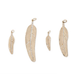 Load image into Gallery viewer, Gold Feather Charm - Millo Jewelry
