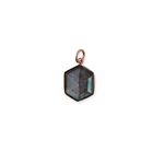 Load image into Gallery viewer, Labradorite Hexagon Charm - Millo Jewelry
