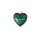 Load image into Gallery viewer, Malachite Heart Charm - Millo Jewelry