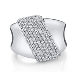 Load image into Gallery viewer, 14k Gold Diamond Pave Slash Ring - Millo Jewelry
