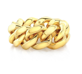 14k Gold Cuban Link Ring - Millo Jewelry