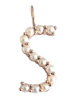 Load image into Gallery viewer, Large Pearl Initial Charm - Millo Jewelry
