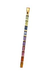Load image into Gallery viewer, Rainbow Baguette Bar Charm - Millo Jewelry