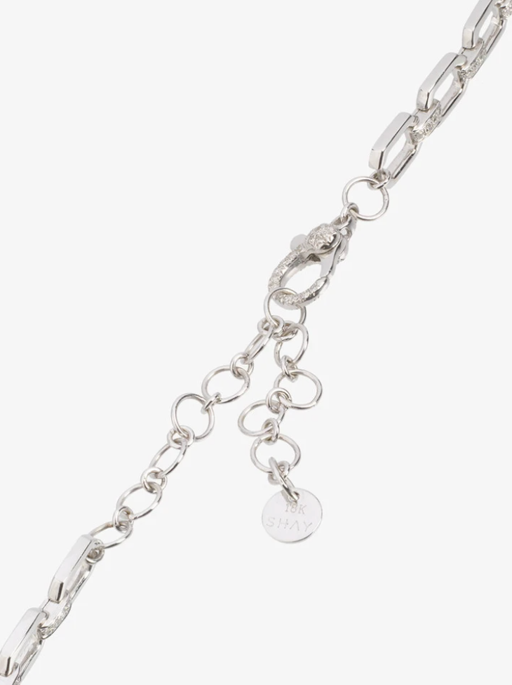 Pave Baguette Square Link Choker - Millo Jewelry