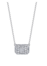 Load image into Gallery viewer, Pave Baguette Diamond Necklace - Millo Jewelry
